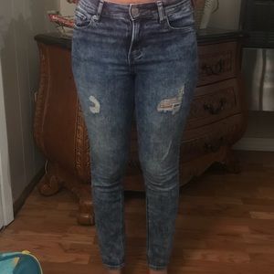 Faded ripped skinny jeans